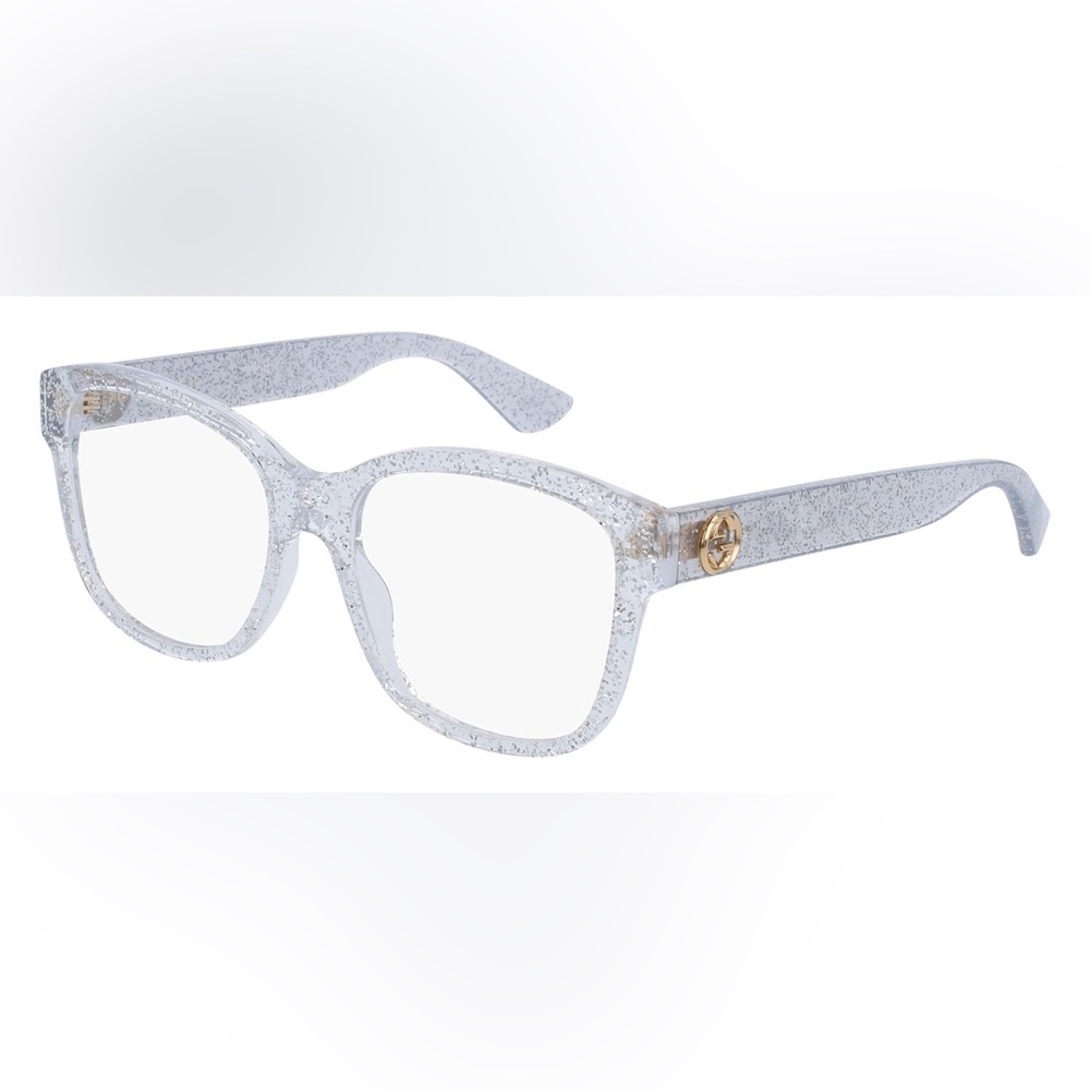Gucci
Authentic Used
Glitter Grey eyeglasses frames. Case included.